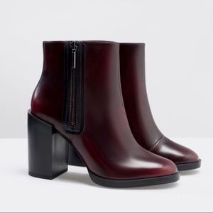 Zara Red Patent Leather Boots